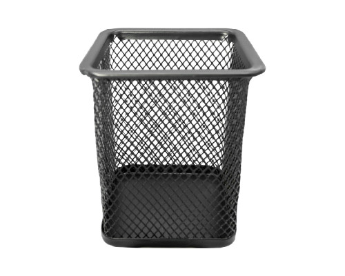 Pahar pentru pixuri, plasa metal, patrat, negru, H804 S11-11 (12/96) Pahar pentru pixuri, plasa metal, patrat, negru, H804 S11-11 (12/96)