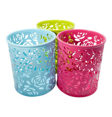 Pahar pentru pixuri, metal ajurat, rotund, asorti, S11-2 (12/96)