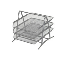 Tava p-u documente metal 3 sectii orizontal, argintiu, (12) Tava p-u documente metal 3 sectii orizontal, argintiu, (12)