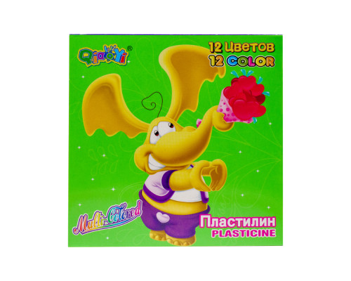Пластилин "Elefant" 12 цв., 240 гр., 1125A (24/72)