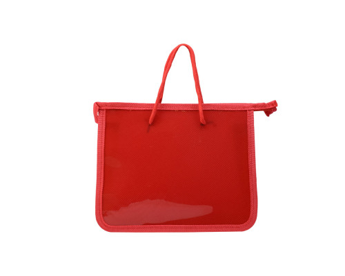 50251 Папка для тетрадей B5 на молнии, пластиковая, прозрачная, шнурок S17-6 (480)