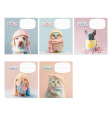 Tетрадь 12л. клетка Школярик, "Cute pets" 012-3253K (30/300/600)