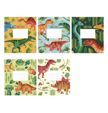 Caiet 12 file matematica Школярик, "Dino park" 012-3227K (30/300/600)