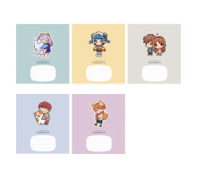 Caiet 12 file matematica Школярик, "Fany cute moment" 012-3267K (30/300/600)