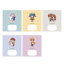 Caiet 12 file matematica Школярик, "Fany cute moment" 012-3267K (30/300/600)