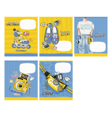 Caiet 12 file linie mare Школярик "Look" 012-3236L (30/300)