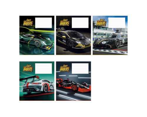 Caiet 12 file linie mare Школярик "Crazy riders" 012-3258L (30/300)