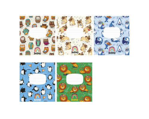 Caiet 12 file linie mare Школярик "Be kind" 012-3130L (30/300)