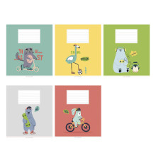 Caiet 12 file linie mare Школярик "Cute copybook" 012-3212L (30/300)