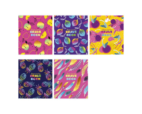 Tетрадь 12 листов клетка Genius "Brave book" 70г/м2, 012-3022K (30/300)