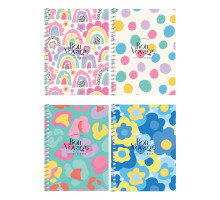 Caiet B5 cu spiră, 80file matematica, Genius laminare mata+ folio B5-SC-080-6122K(4/56)