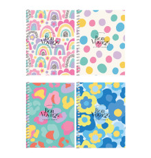 Тетрадь B5 на спирали 80л. клетка, Genius мат/лам+тиснен. B5-SC-080-6122K(4/56)