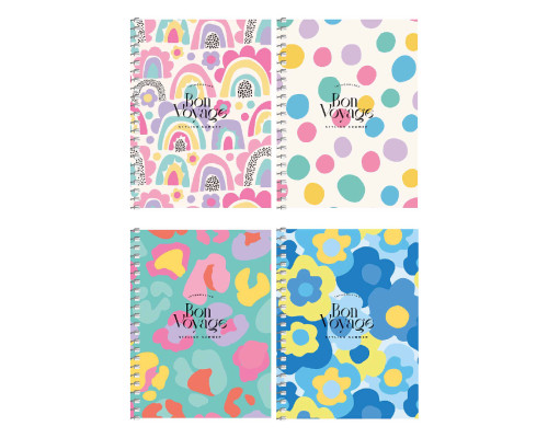 Тетрадь B5 на спирали 80л. клетка, Genius мат/лам+тиснен. B5-SC-080-6122K(4/56)