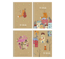 Carnet A6 80 file, fară liniatură, pe spira CRAFT, Student A6-SC-080-6118 (4/144)