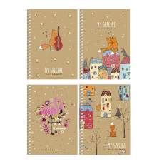 Carnet A6 80 file, fară liniatură, pe spira CRAFT, Student A6-SC-080-6118 (4/144)