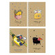 Carnet A6 80 file, fară liniatură, pe spira CRAFT, Student A6-SC-080-6120 (4/144)