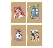 Carnet A6 80 file, fară liniatură, pe spira CRAFT, Student A6-SC-080-6120 (4/144)