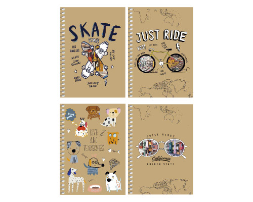 Carnet A6 80 file, fară liniatură, pe spira CRAFT, Student A6-SC-080-6121 (4/144) Carnet A6 80 file, fară liniatură, pe spira CRAFT, Student A6-SC-080-6121 (4/144)