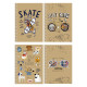 Carnet A6 80 file, fară liniatură, pe spira CRAFT, Student A6-SC-080-6121 (4/144)