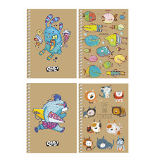 Carnet A6 80 file, fară liniatură, pe spira CRAFT, Student A6-SC-080-6121 (4/144)