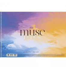 Альбом для акварели А4, 20 л, 240гр. картон, спираль сбоку "MUSE" PB-SC-020-314 (1/36)
