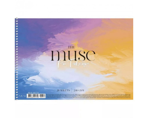 Альбом для акварели А4, 20 л, 240гр. картон, спираль сбоку "MUSE" PB-SC-020-314 (1/36)
