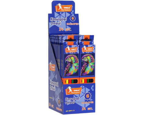 Карандаши цветные 6 цв.,"Фауна", ЦК41-21, УМКА (24)