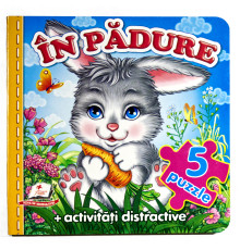 In padure. Cartea cartonata cu 5 puzzle. N*1468