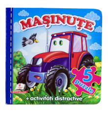 Cartea cartonata cu 5 puzzle. Masinute. N*1475 (15.5X15.5)