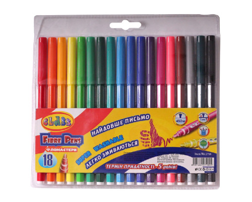 Фломастеры 18 цв., "PREMIUM" Class 2718 (12/576)