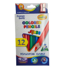 Creioane 12 cul.+ascutitoare, JUMBO, CLASS 1812C (12/144)