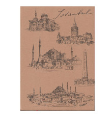 Тетрадь A4, 144л клетка, твердый картон CRAFT Gingko (22)