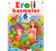 Cartea cartonata cu 6 puzzle. Eroii basmelor. N*9655 (16X23,5)