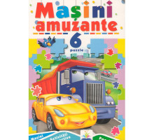 Cartea cartonata cu 6 puzzle. Masini amuzante . N*9686 (16X23,5)