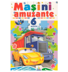 Cartea cartonata cu 6 puzzle. Masini amuzante . N*9686 (16X23,5)