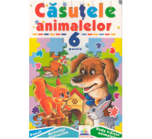 Cartea cartonata cu 6 puzzle. Casutele animalelor. N*9709 (16X23,5)