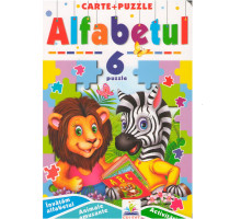 Cartea cartonata cu 6 puzzle. Alfabetul. N*9624 (16X23,5)