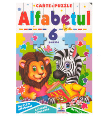 Cartea cartonata cu 6 puzzle. Alfabetul. N*9624 (16X23,5)