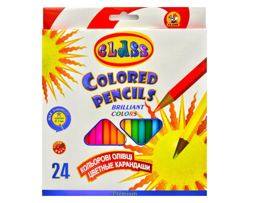 Карандаши 24 цветов, PREMIUM, CLASS 1624/2 (6/120)