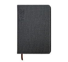 9202406 Agenda A5 datata 2024, gri inchis, structura rogoasa