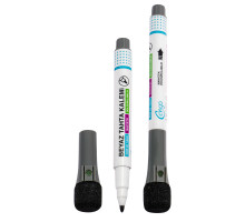 Marker whiteboard negru, magnetic, cu radieră CGO-194