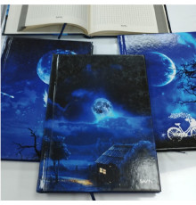 Carnet A5, 96foi matem., coperta tare, Luna, Gingko (16)