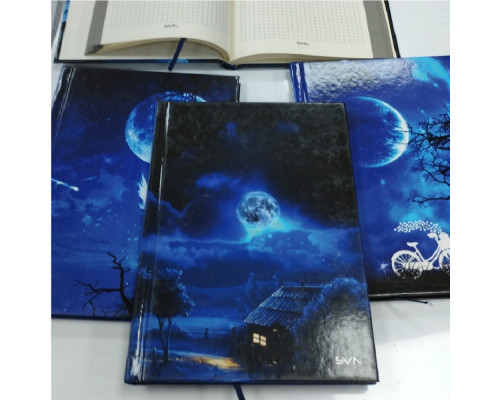 Блокнот A5 96л. клетка, тведая обл., Luna, Gingko (16)