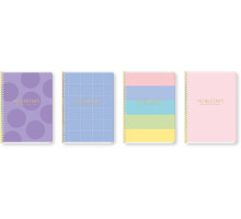 Тетрадь B5 на спирали 80л. клетка, Genius мат/лам+тиснен. B5-SC-080-6082K(4/56)