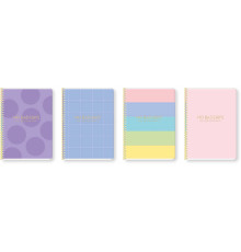 Caiet B5 cu spiră, 80file matematica, Genius laminare mata+ folio B5-SC-080-6082K(4/56)