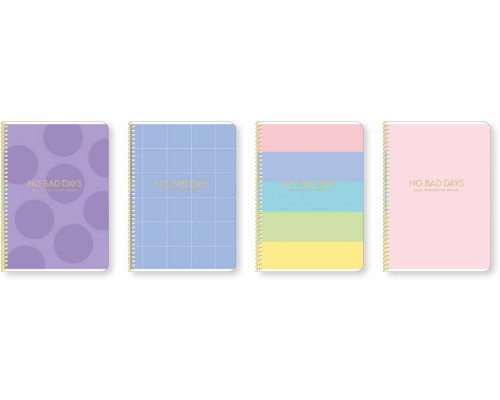 Caiet B5 cu spiră, 80file matematica, Genius laminare mata+ folio B5-SC-080-6082K(4/56)