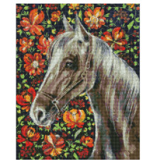 78077 Алмазная мозаика без подрамника "Верный конь", 40*50 AMC7673