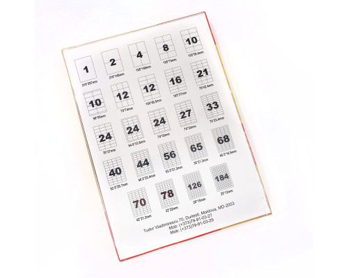 Etichete autoadezive A4 8/4 (105*74mm) 100foi, M*0057