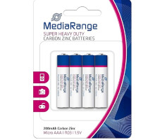 Батарейка AAA, Carbon-Zinc, MediaRange, 4шт.MRBAT141 (12/144)
