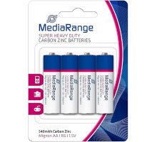 Батарейка AA, Carbon-Zinc, MediaRanger, 4шт.MRBAT144 (12/144)
